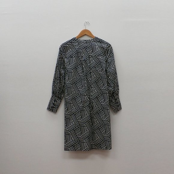 Waist Tie Knot Shirt Dress (Dot & Stripe) - Picture 3 of 7